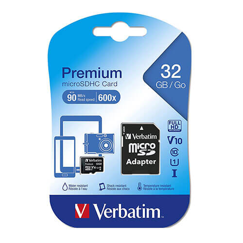 Verbatim Class 10 Micro Memory Card with Adapter