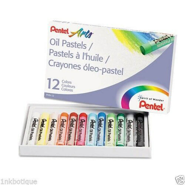 Pentel Arts Oil Pastels 12/box (Assorted Colours)
