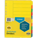 Marbig Manilla Bright Dividers (A4)