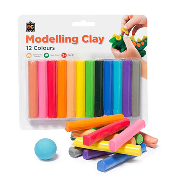 EC Modelling Clay 12pk 180g (Assorted Colours)