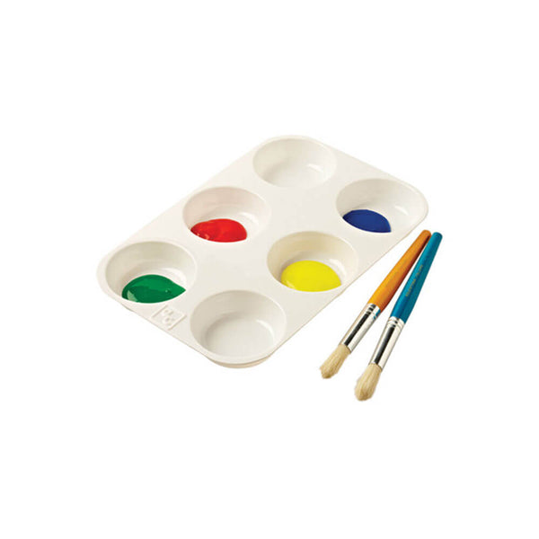 EC Muffin Style Paint Palette with 6 Empty Wells (275x180mm)