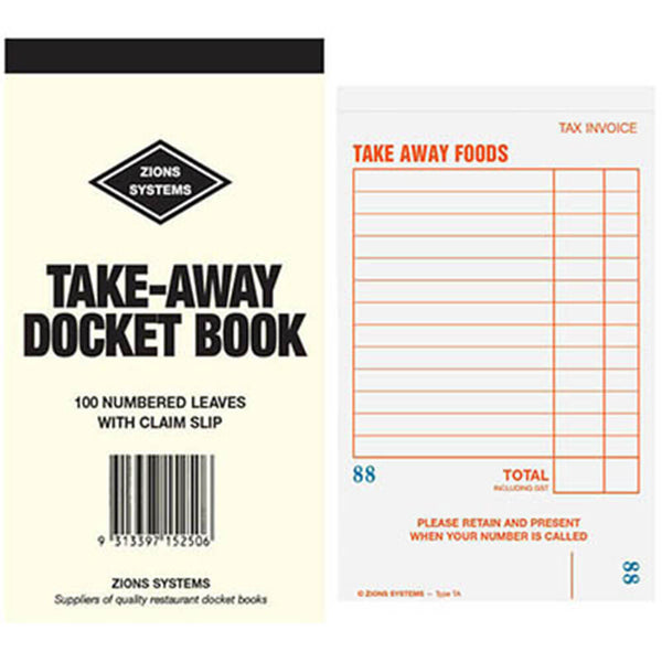 Zions Take Away Docket Book (100 Leaves)