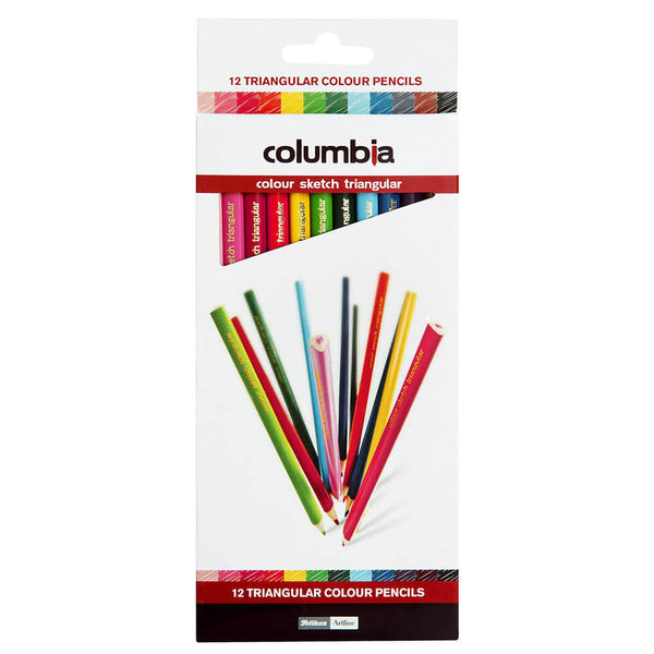 Columbia Colour Sketch Triangular Pencils (12pk)
