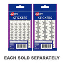 Avery F/P Silver Stars Label (Pack of 10)