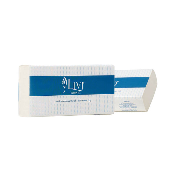 Livi Essentials Compact 1-Ply Paper Towel (Box of 16)