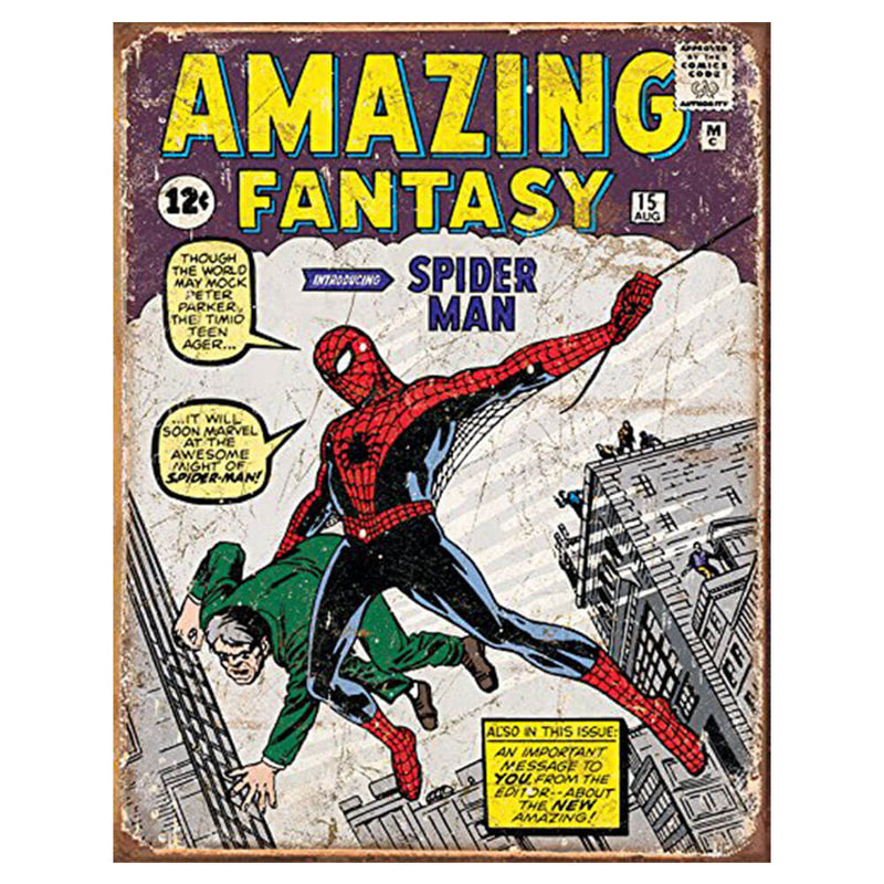 Spiderman Comic Retro Tin Sign