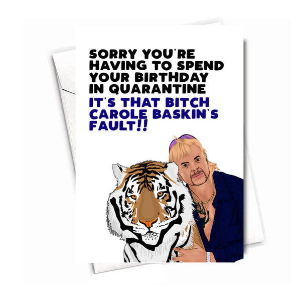Filthy Sentiments Tiger King Birthday Card