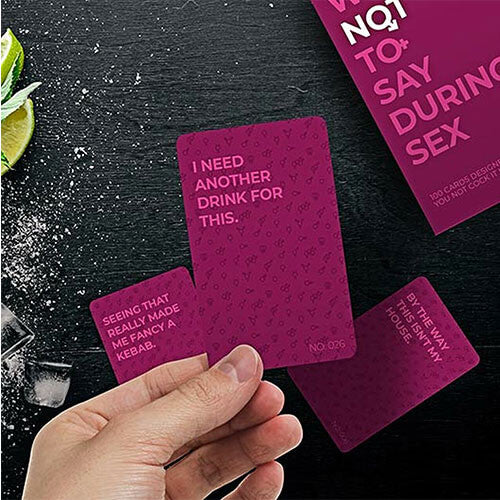 Gift Republic What Not To Say During Sex Card Game