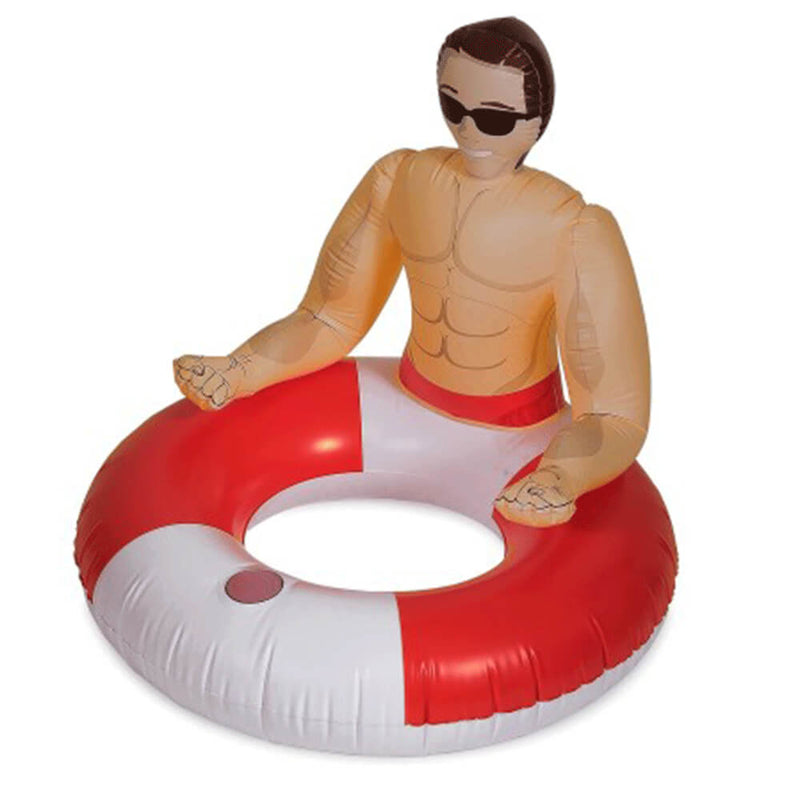 Drinking Buddies Inflatable Hunk Pool Ring
